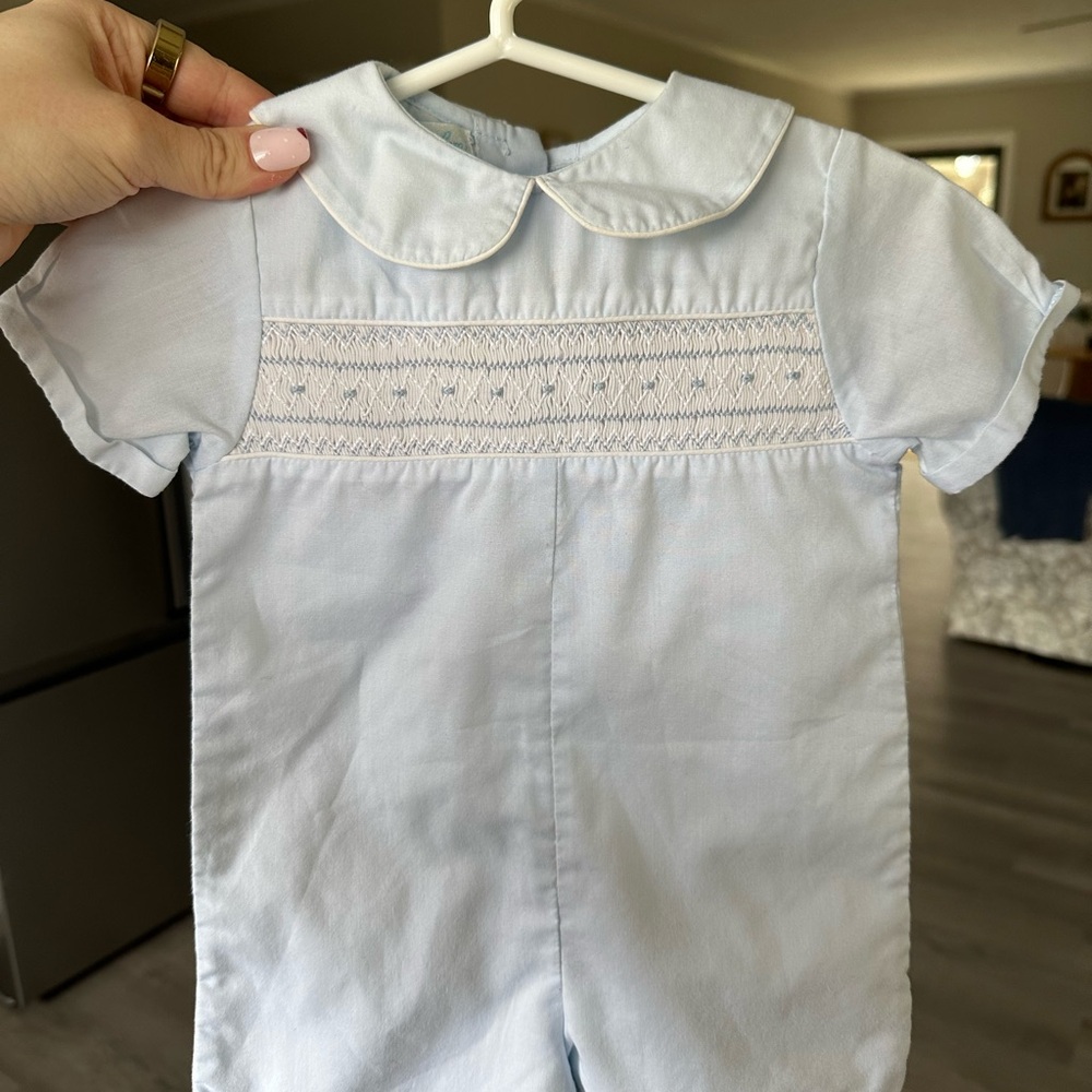 Petit Ami Soft Blue Baby Outfit